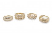 A GROUP OF 14K GOLD COCKTAIL R