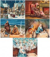 A GROUP OF 36 PAINTINGS BY KON