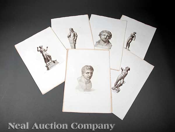 A Group of 50 Antique Engravings of