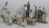 A GROUP OF 7 LLADRO PORCELAIN