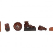 A Group of 8 Folk Art Carved S
