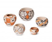 A GROUP OF ACOMA PUEBLO POLYCH