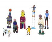 A GROUP OF AFRICAN WIREWORK BE