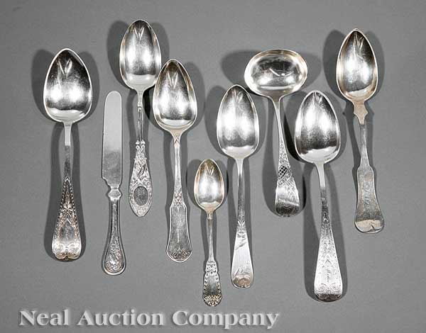 A Group of American Coin Silver and