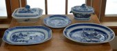 A group of antique Canton porc