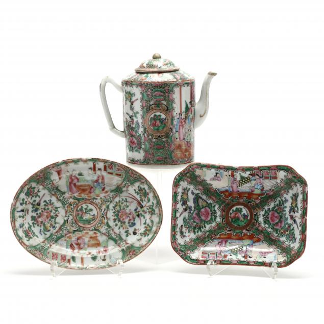 A GROUP OF ANTIQUE CHINESE ROSE
