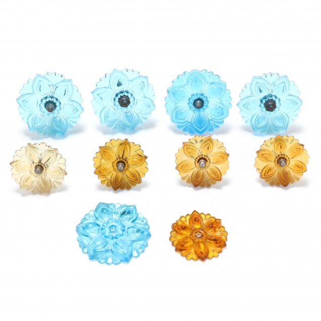 A GROUP OF ANTIQUE PRESSED GLASS