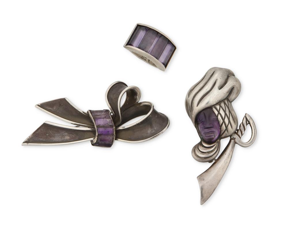 A GROUP OF ANTONIO PINEDA SILVER