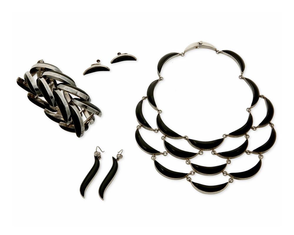 A GROUP OF ANTONIO PINEDA SILVER