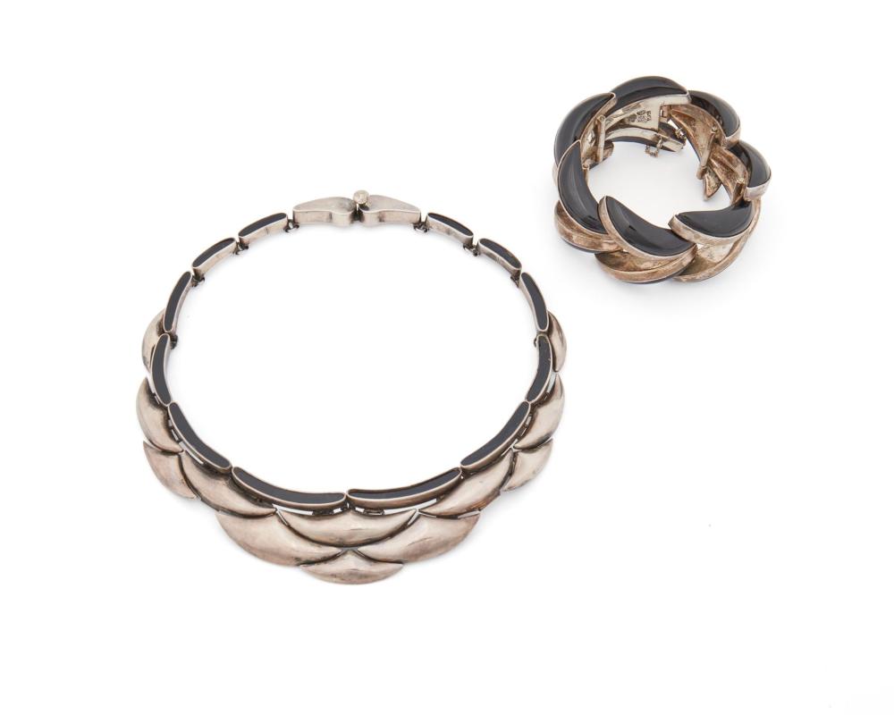 A GROUP OF ANTONIO PINEDA SILVER,