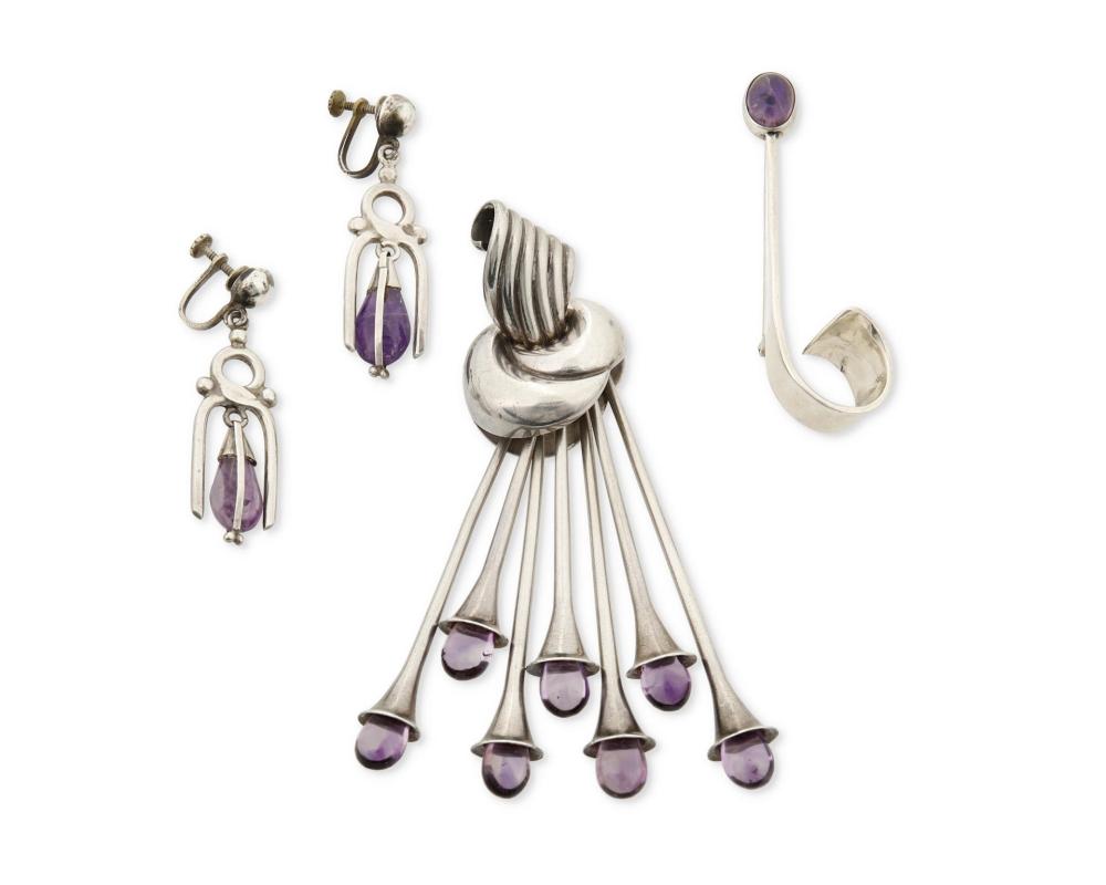 A GROUP OF ANTONIO PINEDA SILVER