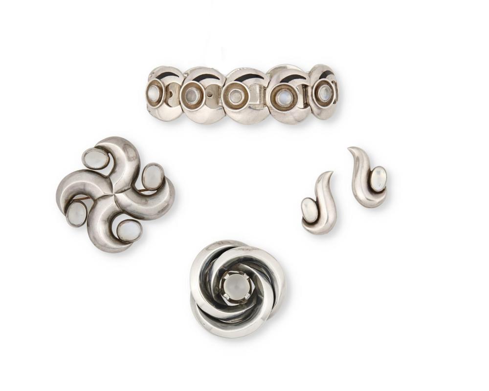 A GROUP OF ANTONIO PINEDA SILVER