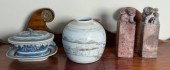 A group of Asian items, includ
