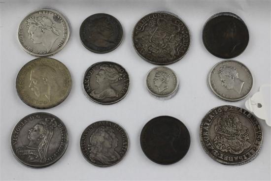 A group of assorted coins including