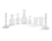 A GROUP OF BACCARAT GLASS TABL