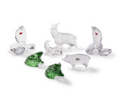 A GROUP OF BACCARAT GLASS ANIM