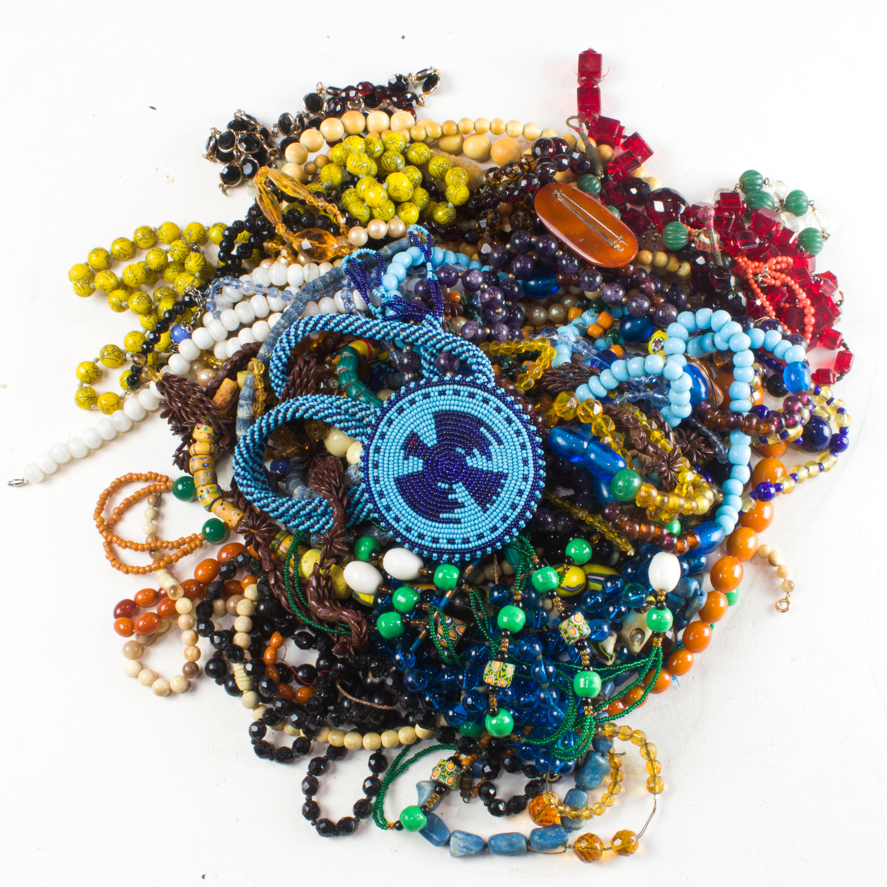 A GROUP OF BEAD JEWELRY A group