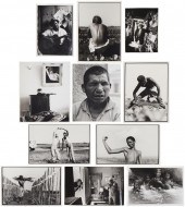 A GROUP OF BLACK AND WHITE PHO