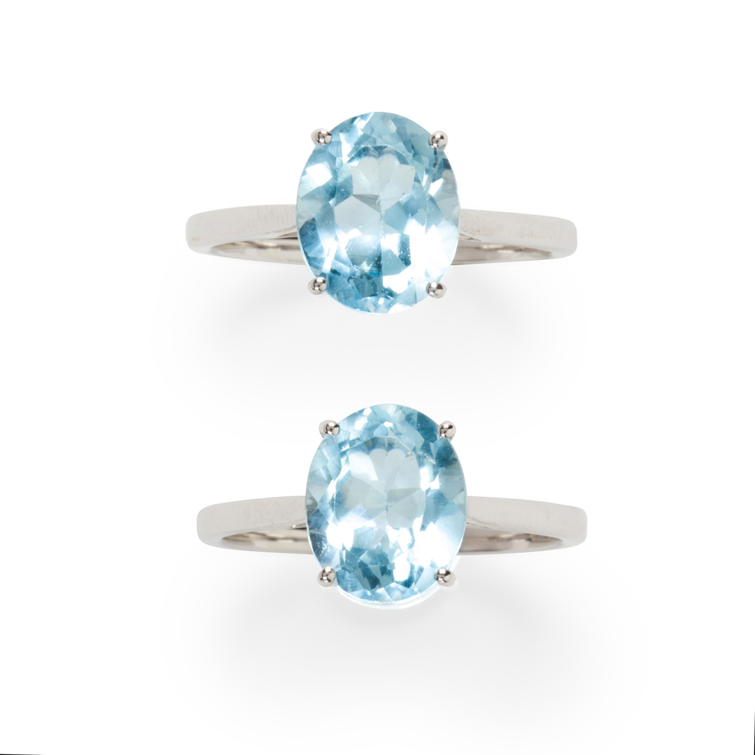 A GROUP OF BLUE TOPAZ AND
