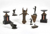 A GROUP OF BRONZE AND MARBLE G