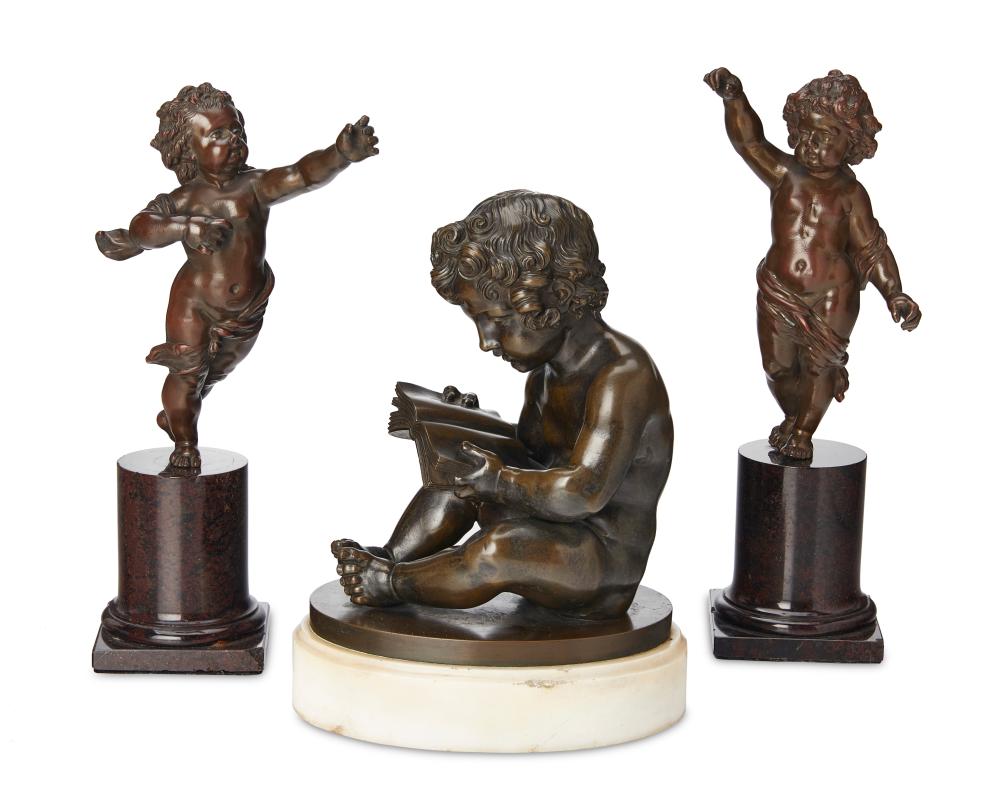 A GROUP OF BRONZE FIGURAL