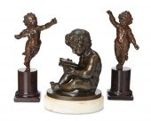 A GROUP OF BRONZE FIGURAL STAT