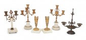 A GROUP OF CANDLE HOLDERSA gro