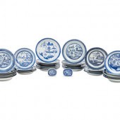 A Group of Canton Blue and Whi