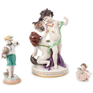 A Group of Capodimonte Porcelain