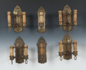 A Group of Cast Metal Wall Sco