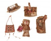 A GROUP OF CHANCAY TEXTILE OBJ