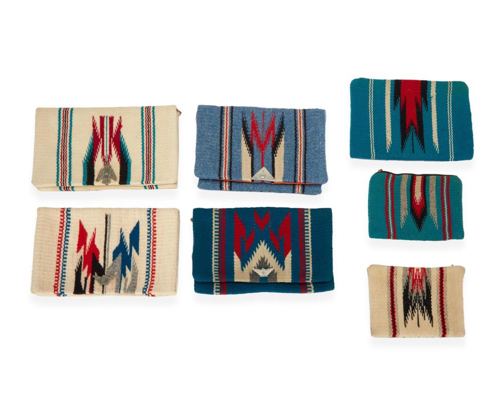 A GROUP OF CHIMAYO HANDWOVEN WOOL