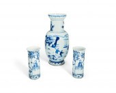 A GROUP OF CHINESE BLUE AND WH