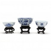 A GROUP OF CHINESE BLUE AND WH