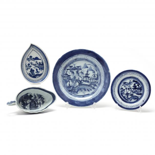 A GROUP OF CHINESE BLUE CANTON
