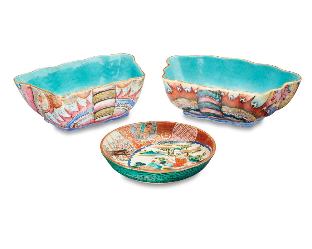 A GROUP OF CHINESE ENAMELED