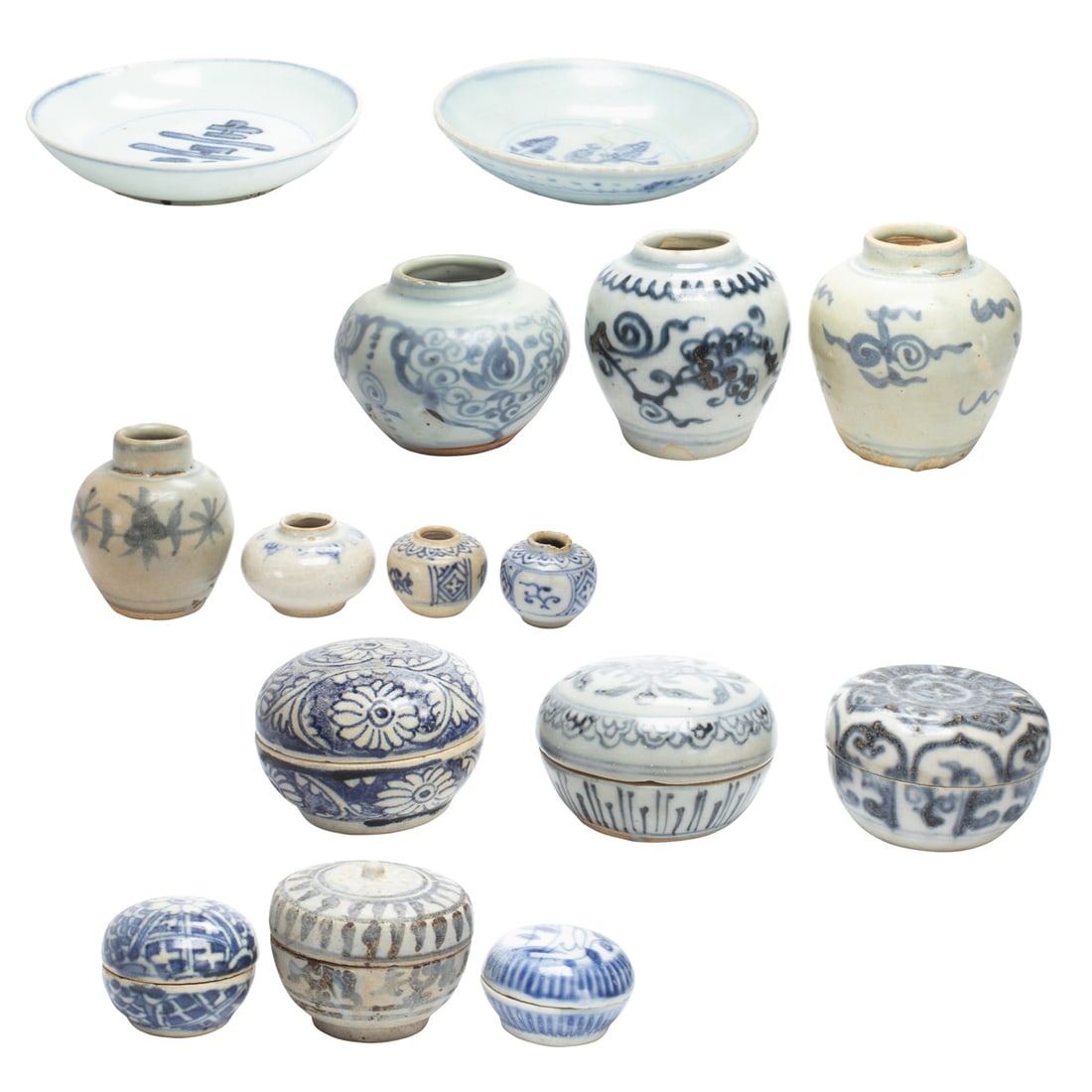A GROUP OF CHINESE EXPORT BLUE