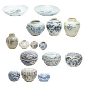 A GROUP OF CHINESE EXPORT BLUE
