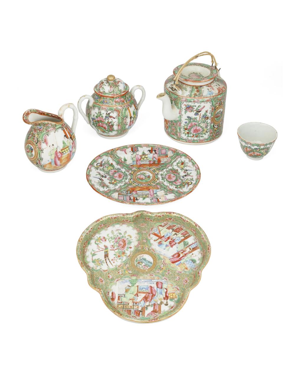 A GROUP OF CHINESE ROSE MEDALLION
