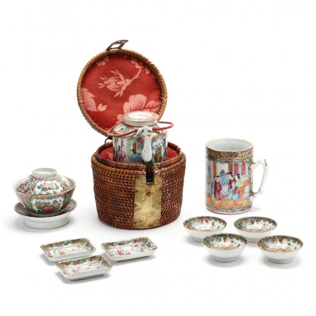 A GROUP OF CHINESE ROSE MEDALLION
