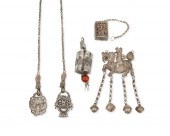 A GROUP OF CHINESE SILVER ACCE