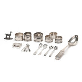 A GROUP OF COIN SILVER AND STE