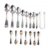 A Group of Coin Silver and Ena