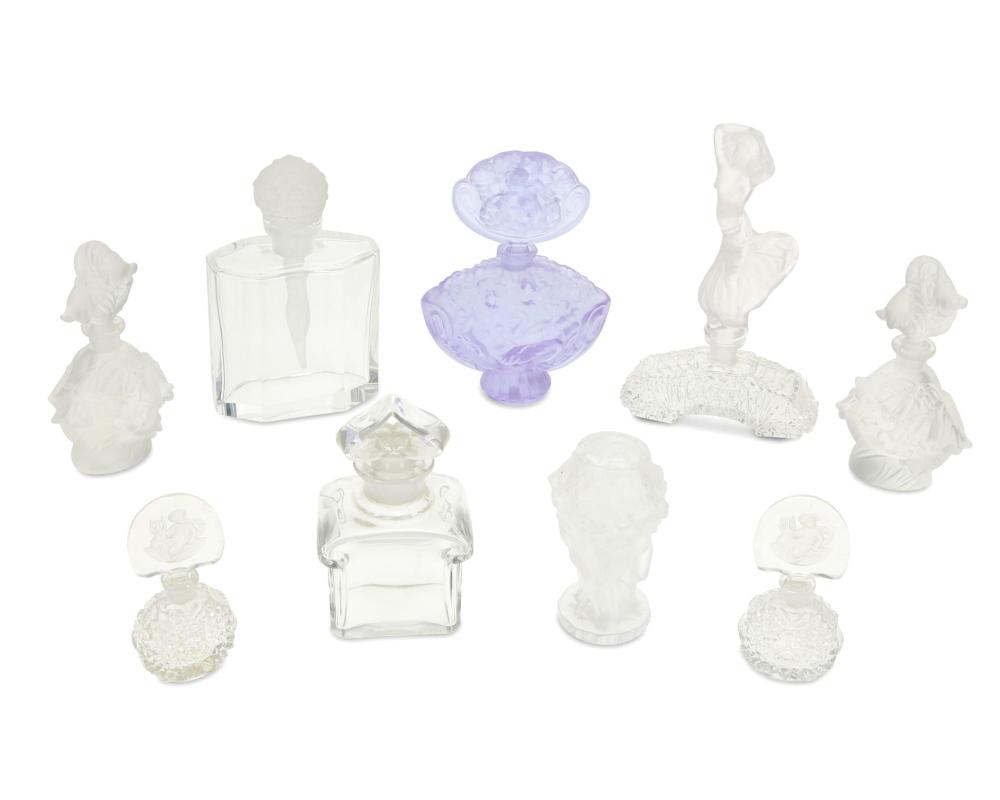 A GROUP OF CONTINENTAL GLASS VANITY