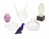 A GROUP OF CRYSTAL DECORATIVE