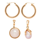 A GROUP OF CULTURED PEARL AND