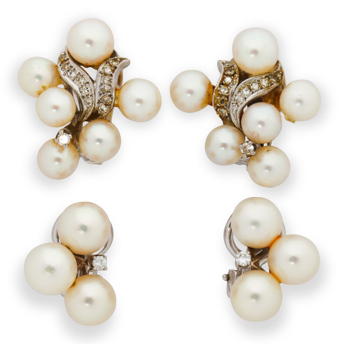 A GROUP OF CULTURED PEARL AND