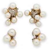 A GROUP OF CULTURED PEARL AND