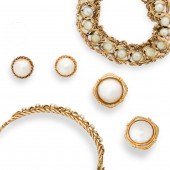 A GROUP OF CULTURED PEARL AND