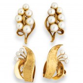 A GROUP OF CULTURED PEARL AND